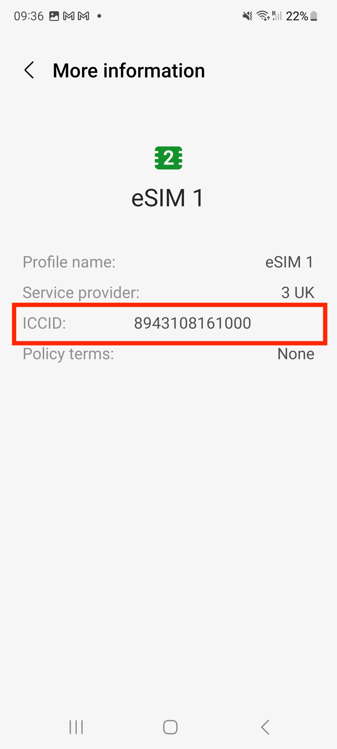 Locate ICCID (eSIM Serial Number) on Samsung Devices – Breeze eSIM
